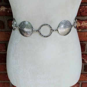 Silver Metal Circle Chain Belt